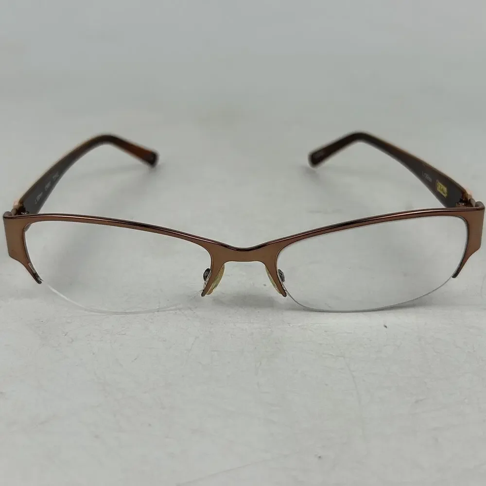 Cole Haan Ch900 Eyeglasses Topaz‎ Unisex Adult Brown Metal Half Rim 53-17-130mm